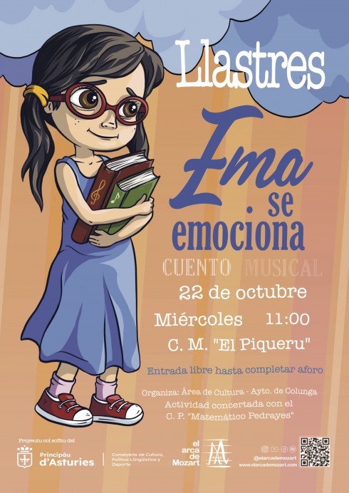 El Arca de Mozart lleva a Llastres el cuento musical “Ema se emociona” y la Biblioteca acoge un taller de lectura en asturiano - Concejo de Colunga