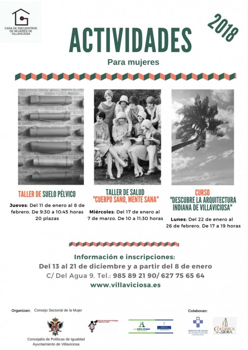 Actividades Casa de Encuentros de Mujeres 2018 - Concejo de Villaviciosa