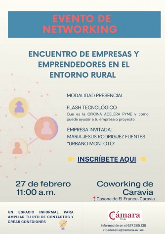 Caravia acoge un evento de networking para empresas y emprendedores del entorno rural este 27 de febrero