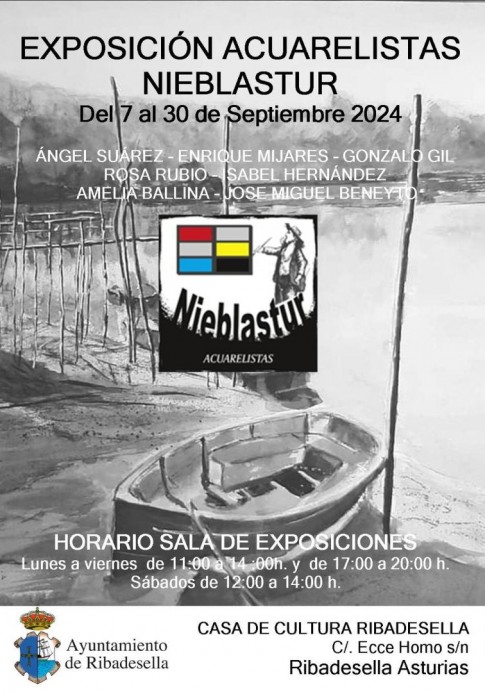 Nieblastur expone una cautivadora muestra de acuarelas en Ribadesella - Concejo de Ribadesella