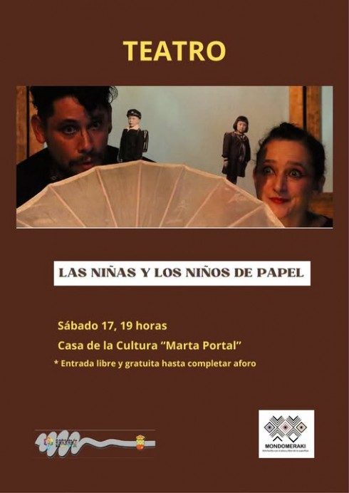 Teatro en la Casa de Cultura ‘Marta Portal’: Las niñas y los niños de papel, de Mondomeraki - Concejo de Nava