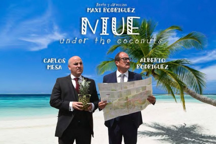 Carlos Mesa y Alberto Rodríguez, en el teatro riera con ESCENAPACHE - Concejo de Villaviciosa