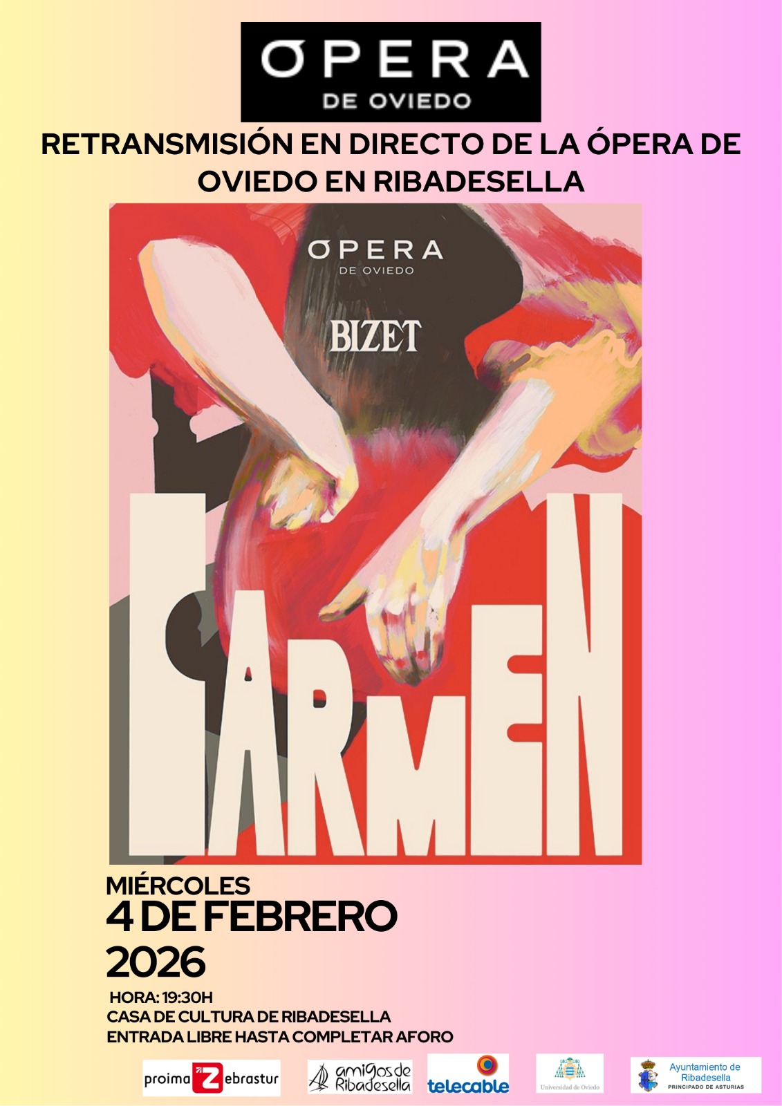 Ribadesella acoge la retransmisión en directo de la ópera Carmen de Bizet desde Oviedo - Concejo de Ribadesella