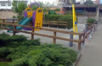 Instalado el segundo parque de los Jardines del Sueve (Colunga) - Concejo de Colunga