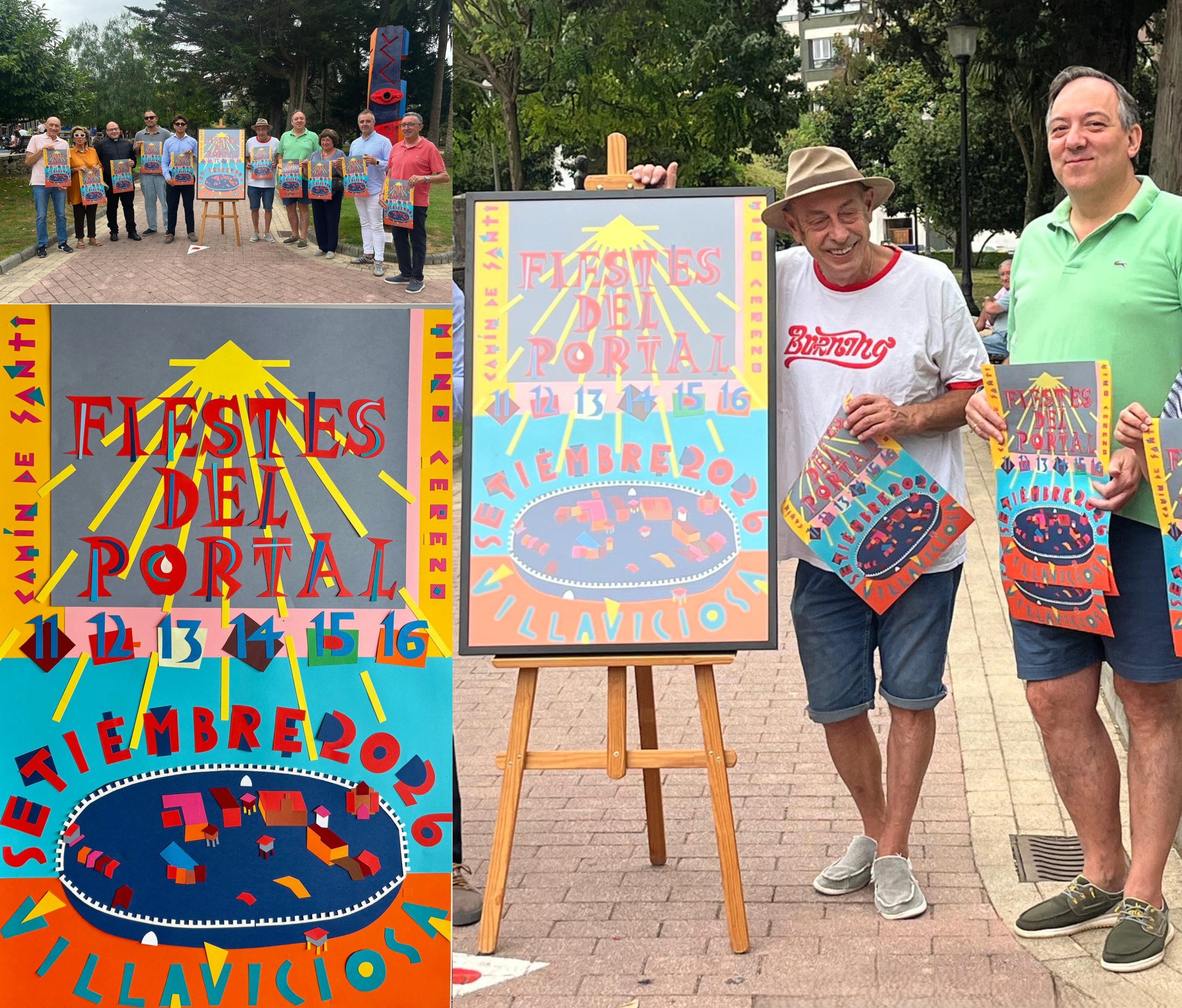 Pablo Maojo firma el cartel de las fiestas del Portal 2026 con un homenaje al Camino de Santiago y a dos grandes artistas maliayos - Concejo de Villaviciosa