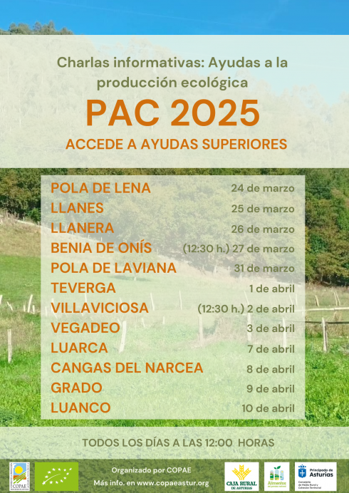Charlas sobre ayudas de la PAC 2025 en Asturias - Ecología y Medioambiente