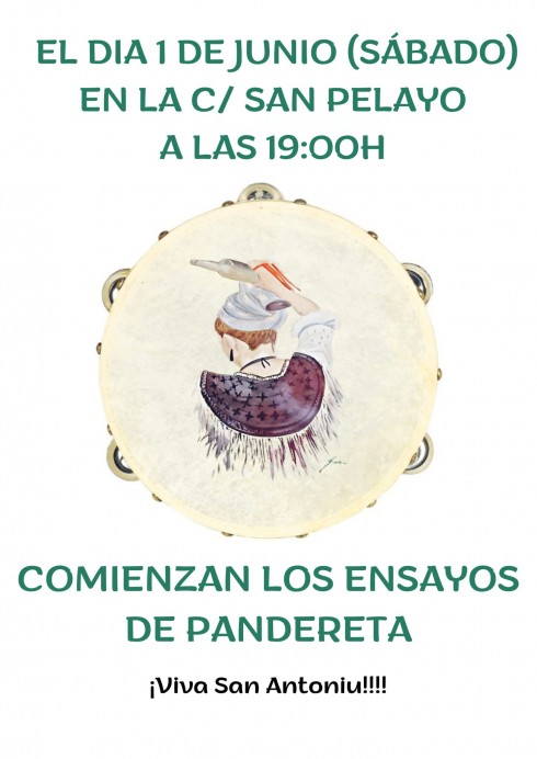 Inicio de Ensayos de Pandereta para las Fiestas de San Antoniu - Concejo de Cangas de Onís