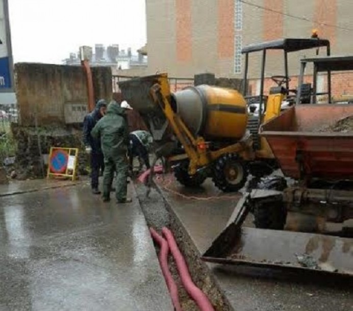 Obras en la calle Pando Valle - Concejo de Villaviciosa