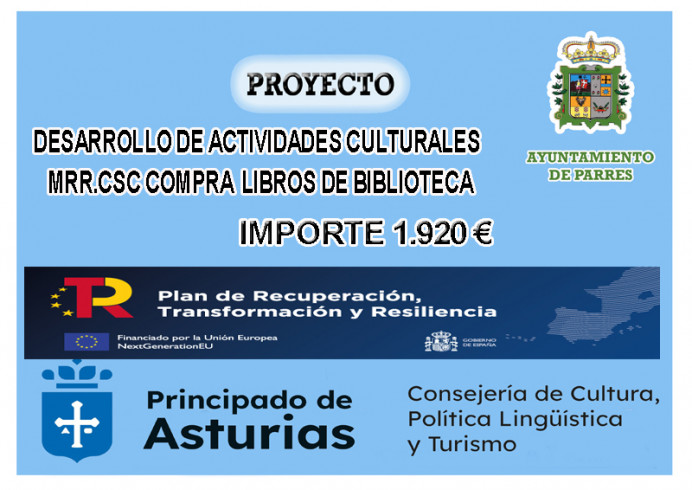 Proyecto desarrollo  de actividades culturales mrr.csc. compra libros biblioteca - Concejo de Parres