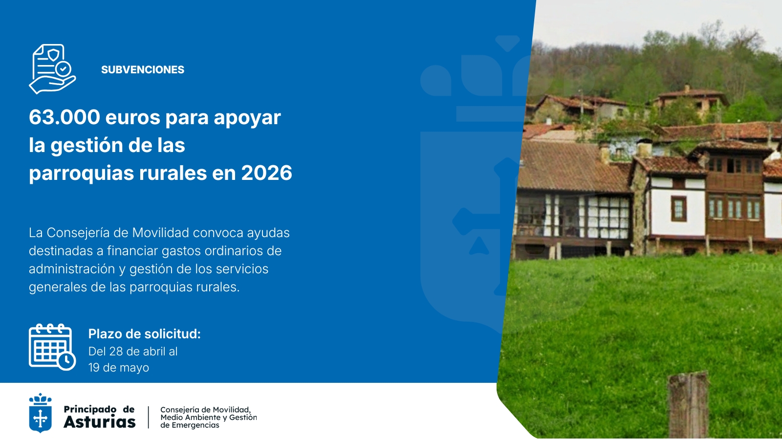 El Principado destina 63.000 euros a apoyar la gestión de las parroquias rurales en Asturias - Asturias