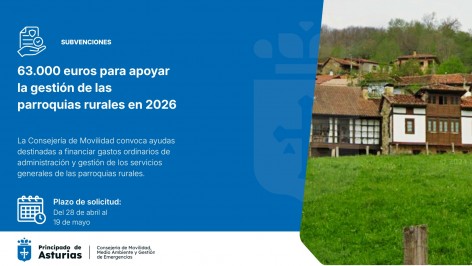 El Principado destina 63.000 euros a apoyar la gestión de las parroquias rurales en Asturias - Asturias