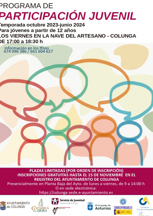 Programa de participación juvenil en Colunga - Concejo de Colunga