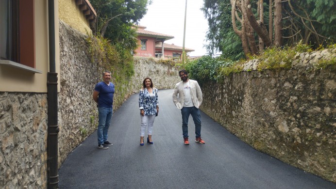 Finalizan las obras de pavimentación y mejora en la calle Juan Pariente de Llanes - Concejo de Llanes