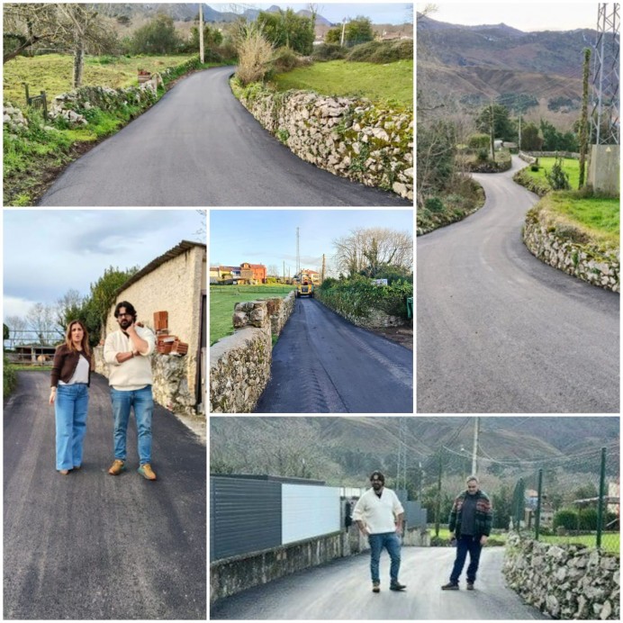 El Ayuntamiento de Llanes concluye la pavimentación del camino del Corral d’Encima en San Roque del Acebal - Concejo de Llanes