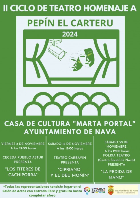 II Ciclo de Teatro Homenaje a Pepín el Carteru en Nava - Concejo de Nava