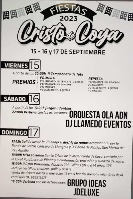 Fiestas del Cristo de Coya: Del 15 al 17 de septiembre en Piloña - Concejo de Piloña