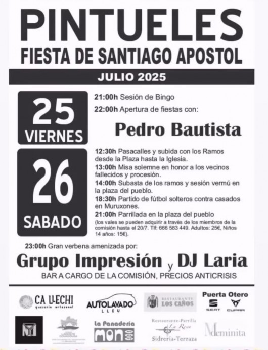 Pintueles se prepara para vivir las Fiestas de Santiago Apóstol  - Concejo de Piloña