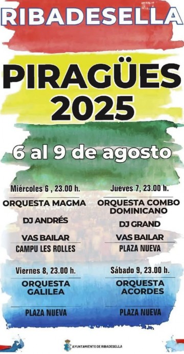 Ribadesella se prepara para las fiestas de Piragues 2025 del 6 al 9 de agosto - Concejo de Ribadesella