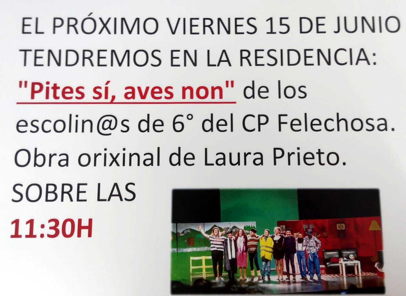 Nueves funciones de la Xira Teatral 2017/2018 del CP Felechosa - Asturias