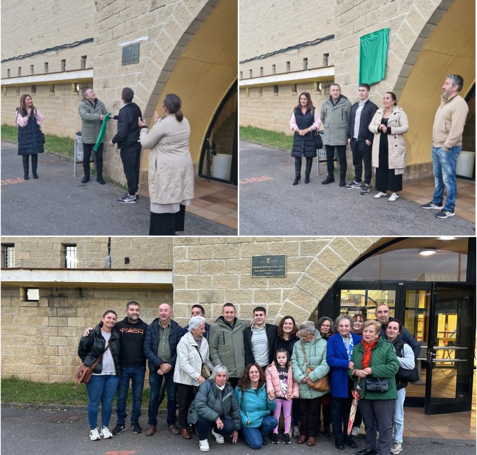 Llanes honra a José Andrés Cabrero Junco, Chili, con una placa en el polideportivo municipal - Concejo de Llanes