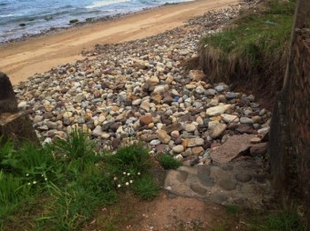 La playa de Lastres se queda sin arena - Concejo de Colunga