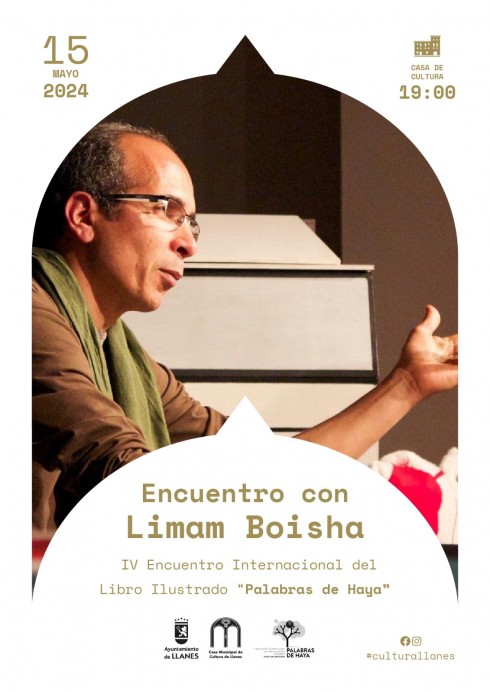 Encuentro literario con el poeta saharaui Limam Boisha en la Casa de Cultura de Llanes - Concejo de Llanes