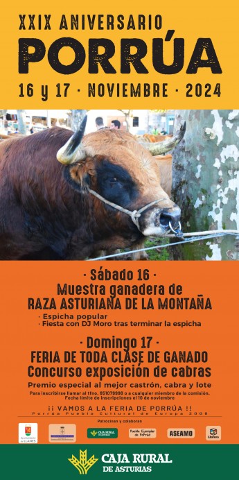 Porrúa celebra la XXIX Muestra Ganadera y la Feria de Santa Margarita este fin de semana - Concejo de Llanes