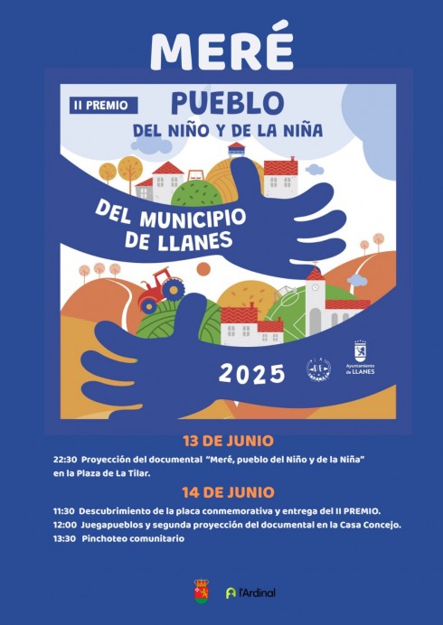Llanes entregará en Meré el II Premio al Pueblo del Niño y la Niña el sábado 14 de junio - Concejo de Llanes