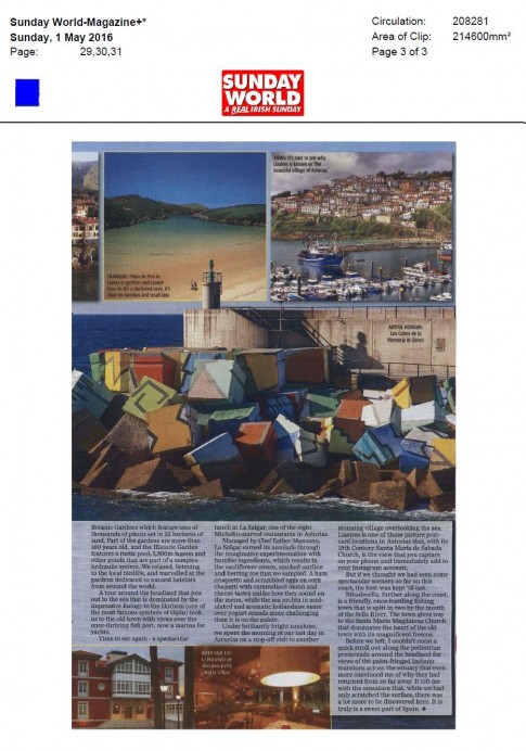 Asturias y Llanes protagonistas en la prensa de turismo de Irlanda - Concejo de Llanes