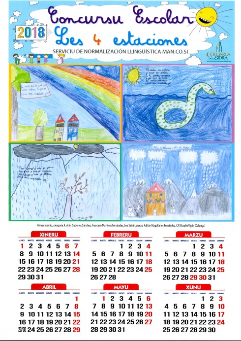 GANADORES DEL CONCURSU ESCOLAR 'LES CUATRO ESTACIONES' - Sociedad y Cultura