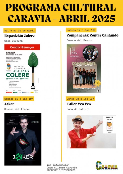 Abril cultural en Caravia: arte, música, magia y narración - Concejo de Caravia