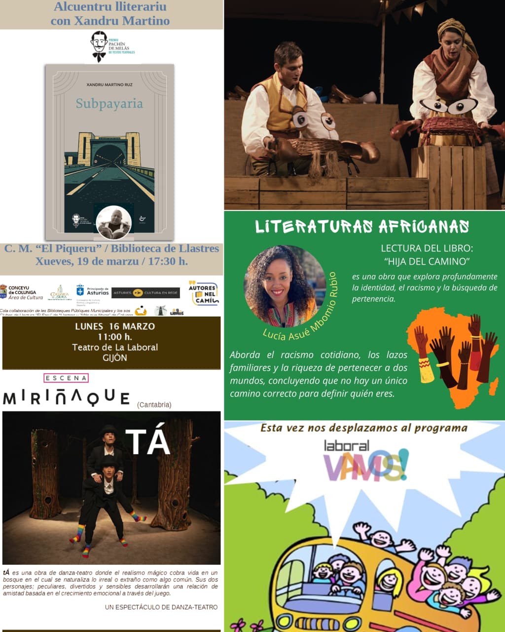 Ayuntamiento de Colunga presenta su programación cultural de marzo con teatro, literatura y actividades escolares - Concejo de Colunga