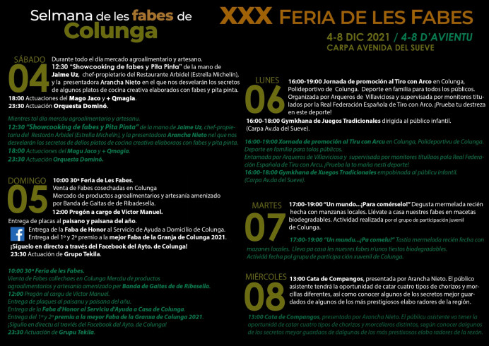 XXX Feria de les fabes de Colunga - Concejo de Colunga