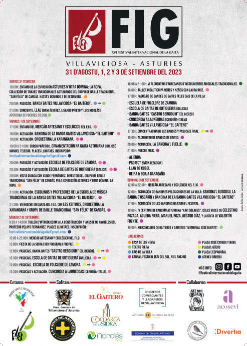 XVI Festival Internacional de la Gaita FIG 2023 - Concejo de Villaviciosa