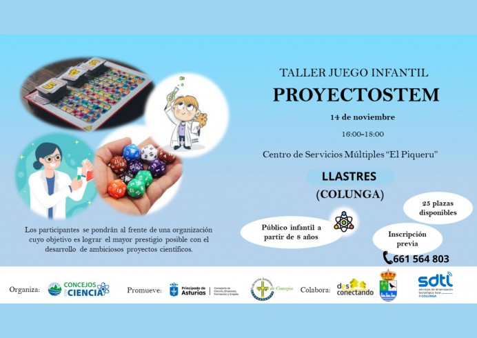 Semana de la Ciencia 2024 en Llastres: Taller Infantil ‘PROYECTOSTEM’ - Concejo de Colunga