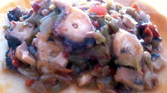 Pulpo con pisto - Les recetines