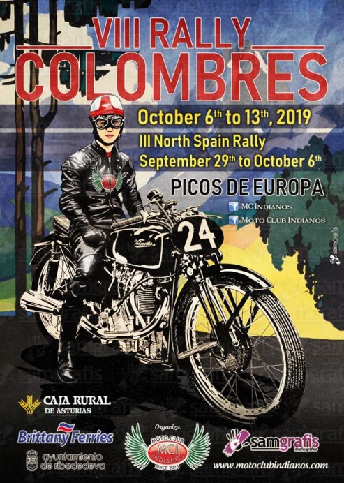 El VIII Rally motos Colombres organizado por Moto club Indianos llegó hoy al Faro de Luces - Concejo de Colunga