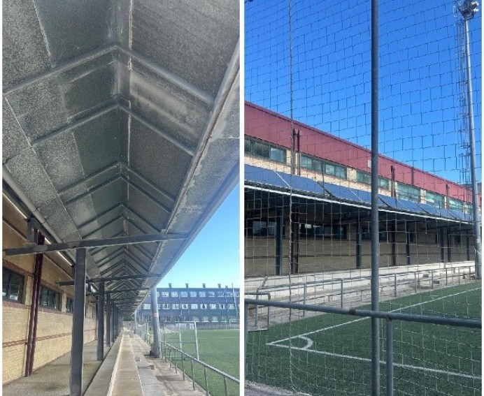 El Ayuntamiento de Llanes finaliza la reparación de las gradas del campo de fútbol de La Encarnación - Concejo de Llanes