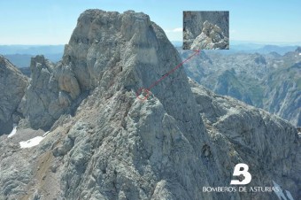Rescate de montaña en el Picu Sain Saud - Concejo de Cabrales