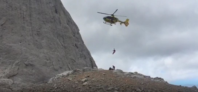 Rescate de montaña en Jou de los Tres Picos - Sucesos