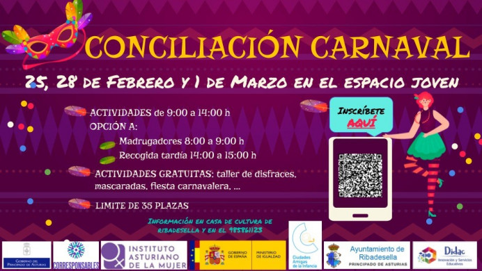 Concilia en Carnaval, ludoteca de carnaval en Ribadesella - Concejo de Ribadesella