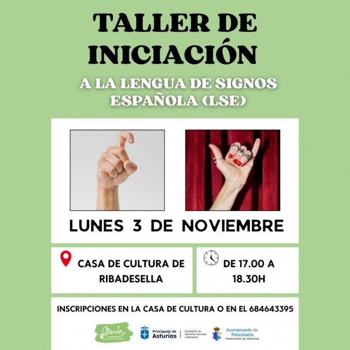 Ribadesella acoge un taller de iniciación a la Lengua de Signos Española el 3 de noviembre - Concejo de Ribadesella