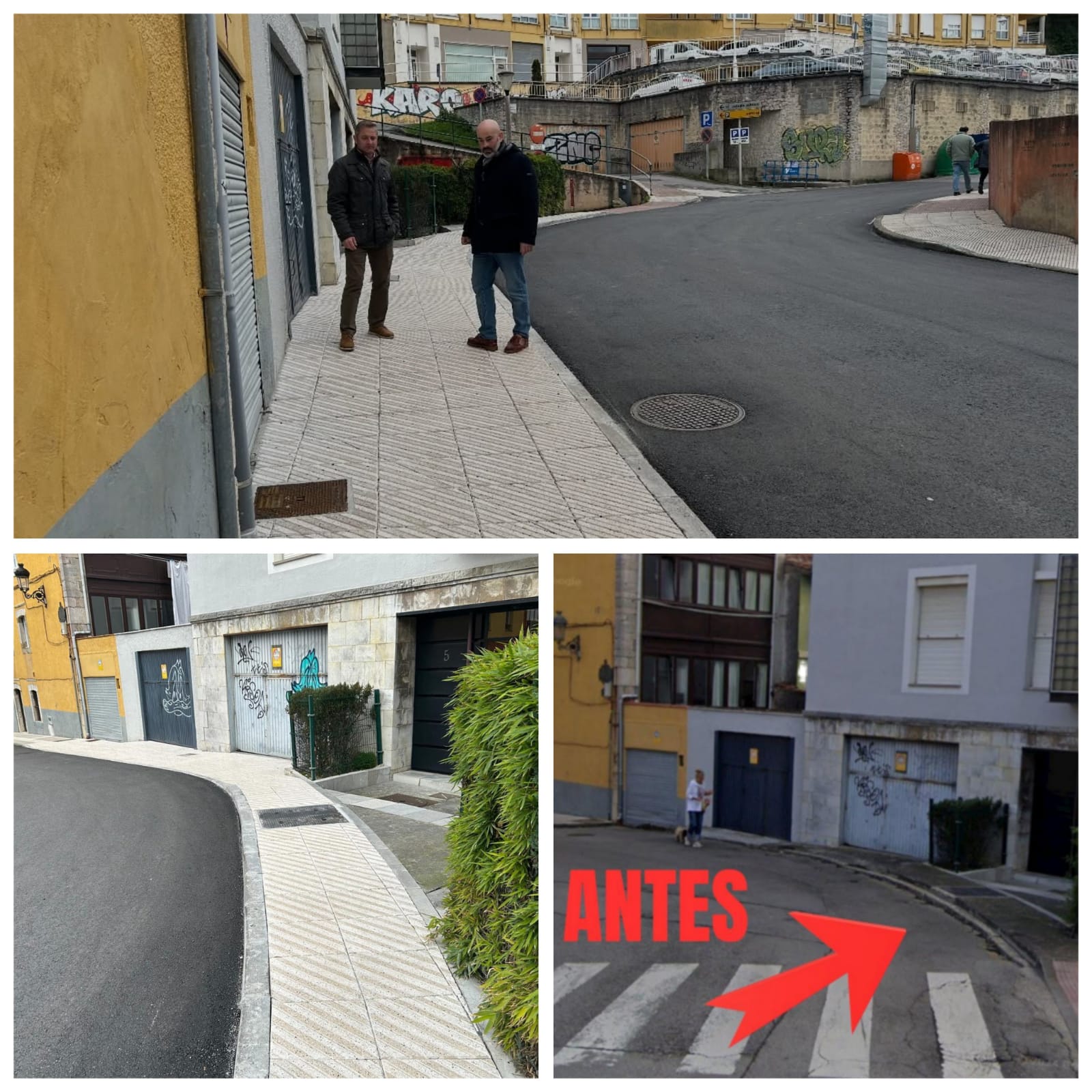 Ribadesella finaliza las obras que completan la acera en el primer tramo de la calle Villar y Valle - Concejo de Ribadesella
