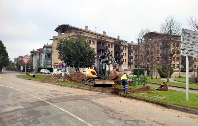 Obras para mejorar la red de pluviales en El Rinconín - Concejo de Llanes