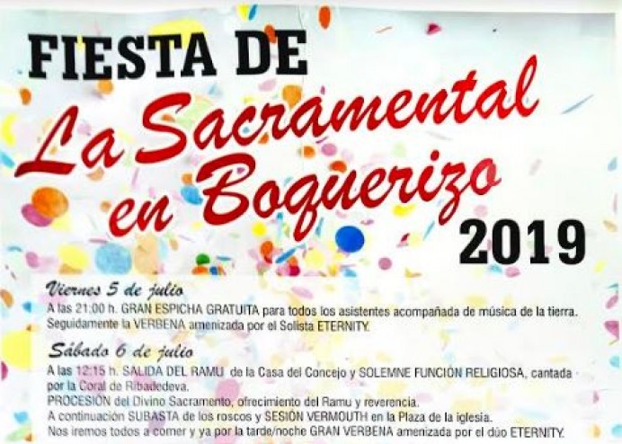Fiestas de La Sacramental en Boquerizo - Concejo de Ribadedeva