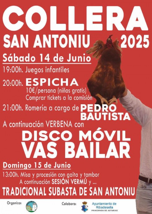 San Antoniu 2025 en Collera: juegos, espicha, romería y verbena en Ribadesella - Concejo de Ribadesella