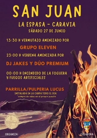La Espasa celebrará San Juan con música, verbena, hoguera y fuegos artificiales en Caravia