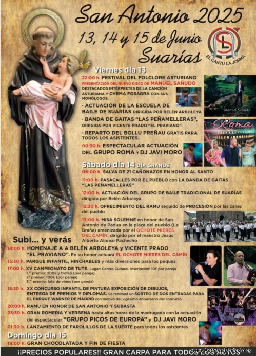 Fiesta de San Antonio 2025 en Suarías (Peñamellera Baja): tres días de tradición, música y folclore asturiano - Concejos Peñamellera Alta y Baja