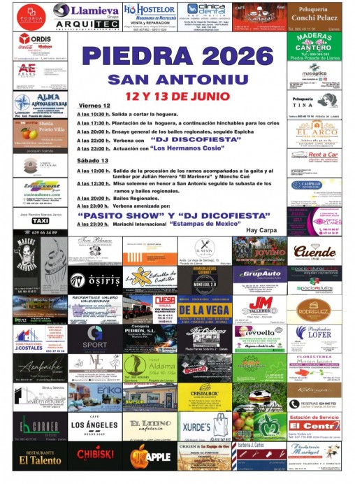 Piedra celebra San Antoniu con hoguera, espicha y un intenso fin de semana festivo