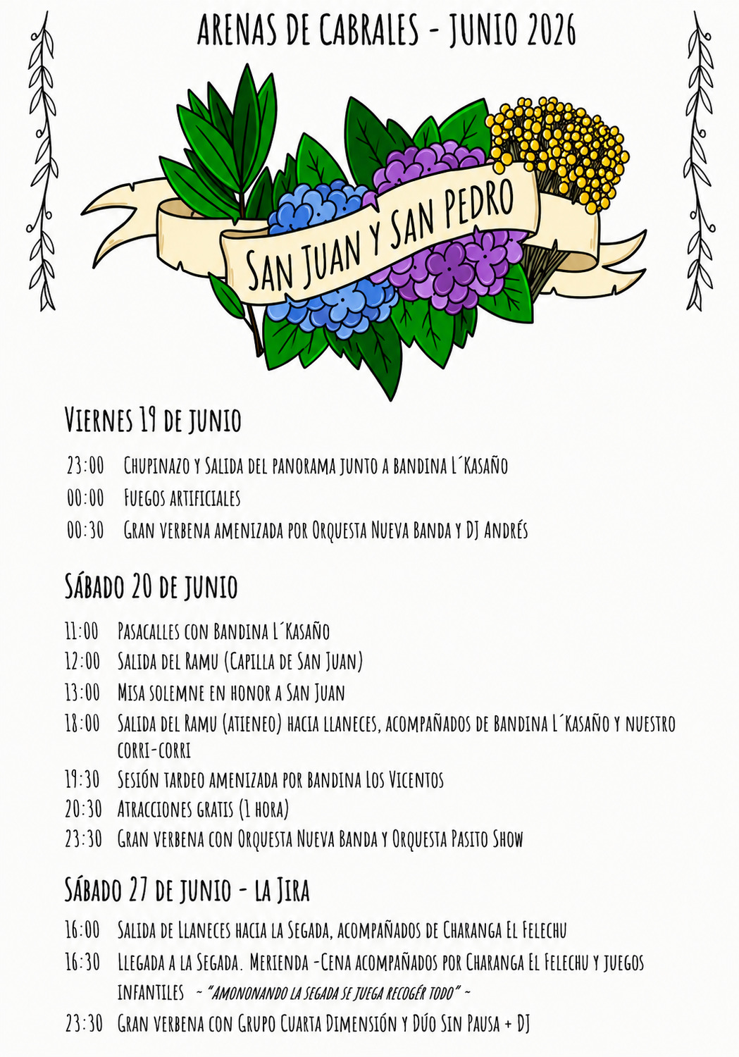 Arenas de Cabrales celebra San Juan y San Pedro con tres jornadas de fiesta - Concejo de Cabrales